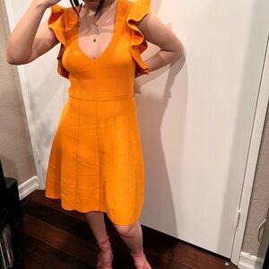 Tangerine 🍊 knit sundress